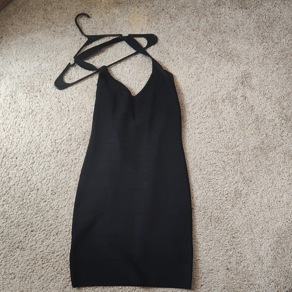 bebe Black Backless Dress